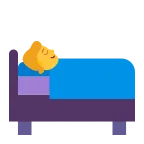 Emoji Persona en la cama en Microsoft