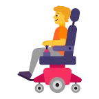Emoji Persona en silla de ruedas eléctrica en Microsoft