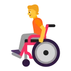 Person in Manual Wheelchair emoji on Microsoft
