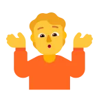 Person Shrugging emoji on Microsoft