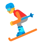 Skier emoji on Microsoft