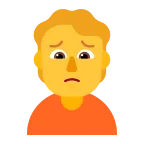 Person Frowning emoji on Microsoft