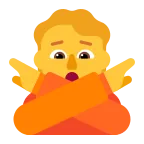 Emoji Persona haciendo el gesto de "no" en Microsoft