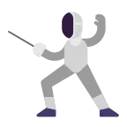 Emoji Persona haciendo esgrima en Microsoft