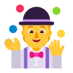 Emoji Persona haciendo malabares en Microsoft