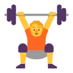 Emoji Persona levantando pesas en Microsoft