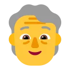 Emoji Persona mayor en Microsoft