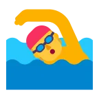 Person Swimming emoji on Microsoft