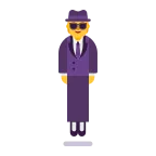 Person in Suit Levitating emoji on Microsoft
