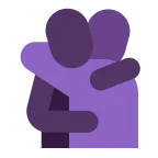 Emoji Personas abrazándose en Microsoft