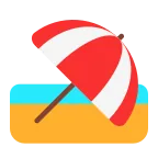 Emoji Playa y sombrilla en Microsoft