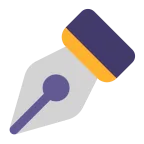 Emoji Pluma negra en Microsoft