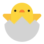 Hatching Chick emoji on Microsoft