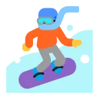 Emoji Practicante de snowboard en Microsoft
