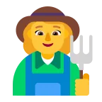 Emoji Profesional de la agricultura mujer en Microsoft