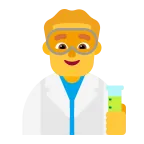 Man Scientist emoji on Microsoft