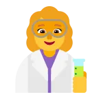 Emoji Profesional de la ciencia mujer en Microsoft