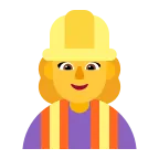 Emoji Profesional de la construcción mujer en Microsoft
