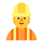 Construction Worker emoji on Microsoft
