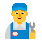 Man Mechanic emoji on Microsoft