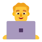 Man Technologist emoji on Microsoft
