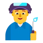 Man Factory Worker emoji on Microsoft