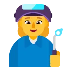 Woman Factory Worker emoji on Microsoft