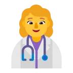 Woman Health Worker emoji on Microsoft