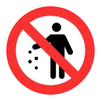 No Littering emoji on Microsoft