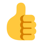 Thumbs Up emoji on Microsoft