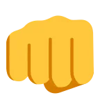 Oncoming Fist emoji on Microsoft