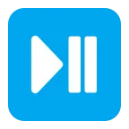 Play or Pause Button emoji on Microsoft