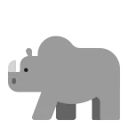 Emoji Rinoceronte en Microsoft