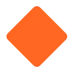 Large Orange Diamond emoji on Microsoft