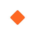 Emoji Rombo naranja pequeño en Microsoft
