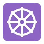 Emoji Rueda del dharma en Microsoft