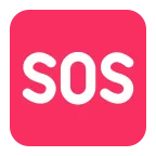 SOS Button emoji on Microsoft