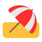 Emoji Sombrilla en la arena en Microsoft