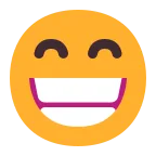 Emoji Sonrisa con dientes en Microsoft