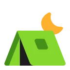 Tent emoji on Microsoft