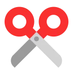 Scissors emoji on Microsoft