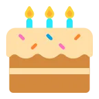 Emoji Torta de cumpleaños en Microsoft