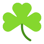 Shamrock emoji on Microsoft