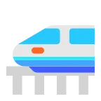 Emoji Tren de alta velocidad en Microsoft