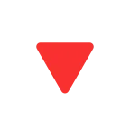 Red Triangle Pointed Down emoji on Microsoft