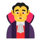 Man Vampire emoji on Microsoft