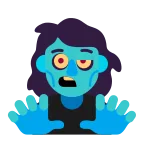 Emoji Zombi mujer en Microsoft