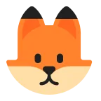 Fox emoji on Microsoft