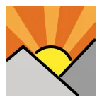 Emoji Amanecer sobre montañas en OpenMoji