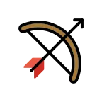 Bow and Arrow emoji on OpenMoji